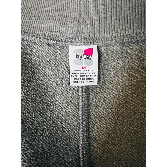 Jay Day Womens Open Front Cardigan Jacket Gray Cotton/Polyester Blend Medium - Picture 3 of 3